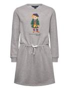 Polo Bear Fleece Dress Grey Ralph Lauren Kids