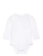 Puff-Sleeve Jersey Bodysuit White Ralph Lauren Baby