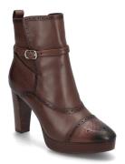 Mckinsey Burnished Leather Bootie Brown Lauren Ralph Lauren