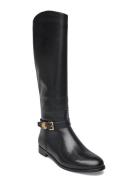 Brooke Burnished Leather Riding Boot Black Lauren Ralph Lauren