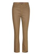 Coated High-Rise Straight Ankle Jean Brown Lauren Ralph Lauren