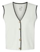 Yascontra Sl Knit Vest S. White YAS