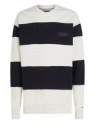 Monotype Stripe Sweatshirt Navy Tommy Hilfiger