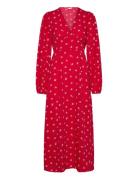 Balloon Sleeve Maxi Dress Red Bubbleroom