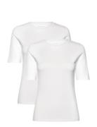 2-Pack Women Bamboo Shortsleeved T-Shirt Slim Fit White URBAN QUEST