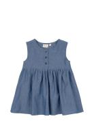 Dress S/L Woven Blue Petit Piao