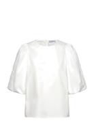 Msjoa Short Sleeve Blouse White Minus