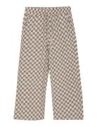 Wide Pants Allover Print Beige Daily 7