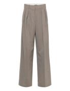 Wide Leg Wool-Blend Suit Pants Brown Mango