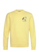 Regular Fit Front And Back Artwork Sweatshirt Yellow Scotch & Soda