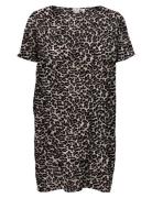 Carlux Life Ss Tunic Dress Wvn Noos Brown ONLY Carmakoma