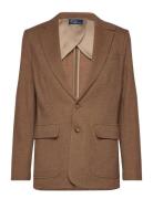 Herringb Wool-Cotton Blazer Brown Polo Ralph Lauren