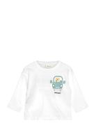 Embossed Cotton T-Shirt White Mango