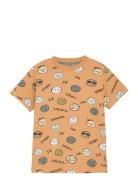 T-Shirt Ss Aop Beige Minymo