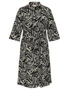 Cargraphie L/S Shirt Belt Dress Aop Black ONLY Carmakoma