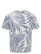 Onszeke Life Reg Washed Ss Aop Tee Blue ONLY & SONS