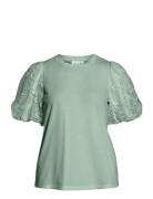 Visimonia O-Neck S/S Top Green Vila