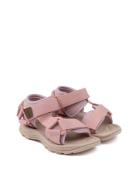 Trecking Sandal Velcro Pink Pom Pom