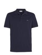 Stretch Pique Slim Button Polo Navy Calvin Klein