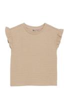 T-Shirt Glitter Stripe Beige Daily 7