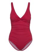 Simi Solid Swimsuit Recycled Red Panos Emporio