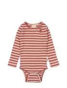 Body L/S Modal Multi Striped Brown Petit Piao