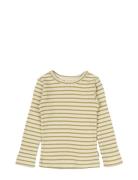 T-Shirt L/S Modal Striped Khaki Petit Piao