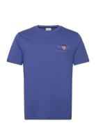 Reg Archive Shield Emb Ss T-Shirt Blue GANT