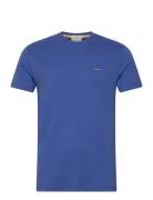 Contrast Logo Ss T-Shirt Blue GANT