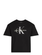 Monologo Glitter Ss T-Shirt Black Calvin Klein