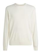 Ls Supima Cotton Crew 14Gg White Calvin Klein