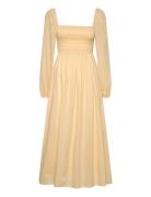 Tjw Cotton Voile Midi Dress Ext Yellow Tommy Jeans