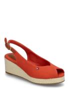 Flag Mid Wedge Espad Slingback Orange Tommy Hilfiger