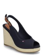 Flag High Wedge Espad Slingback Navy Tommy Hilfiger