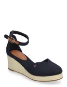 Flag Closed Toe Mid Wedge Espad Navy Tommy Hilfiger