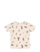 T-Shirt S/S Printed Cream Petit Piao