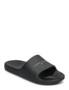 Tjw Printed Pu Pool Slide Black Tommy Hilfiger