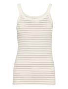 Kaliddy Tank Top Beige Kaffe