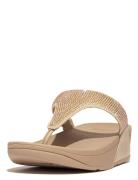 Lulu Crystal Embellished Toe-Post Sandals Beige FitFlop