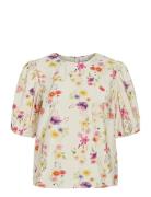 Vialinia O-Neck 2/4 Top/Dc/Ln Patterned Vila