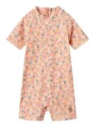 Swimsuit S/S Cas Pink Wheat