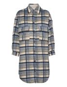 Tara Cr Oz Shirt Jacket Blue Cream