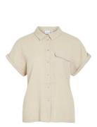 Vilania S/S Shirt Cream Vila