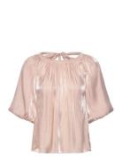 Dante6-Simo Shimmer Back Detail Top Pink Dante6