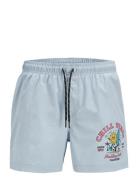 Jpstmaui Jjswim Leg Print Akm Jnr Blue Jack & J S