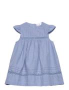 Embroidered Detail Dress Blue Mango