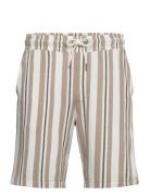 Striped Terry Shorts With Elastic W Beige Lindbergh