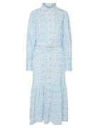 Yasvips Ls Long Shirt Dress S. Blue YAS