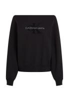 Chenille Monologo Crewneck Black Calvin Klein Jeans