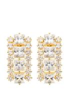 Sky Crystal Earring Silver Gold By Jolima